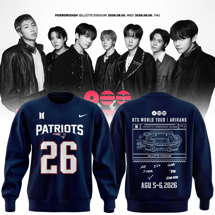 Exclusive Edition BTS x New England Patriots Sweatshirt 2026