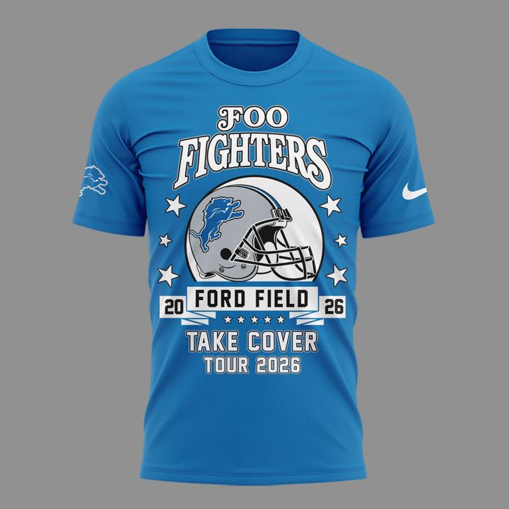 02. Newest Shirt Foo Fighters - Detroit, MI Event Newest Shirt - TAKE COVER TOUR 2026 T-Shirt