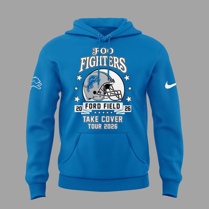 02.26. New Hoodie Foo Fighters x Detroit Lions - TAKE COVER TOUR 2026 Hoodie