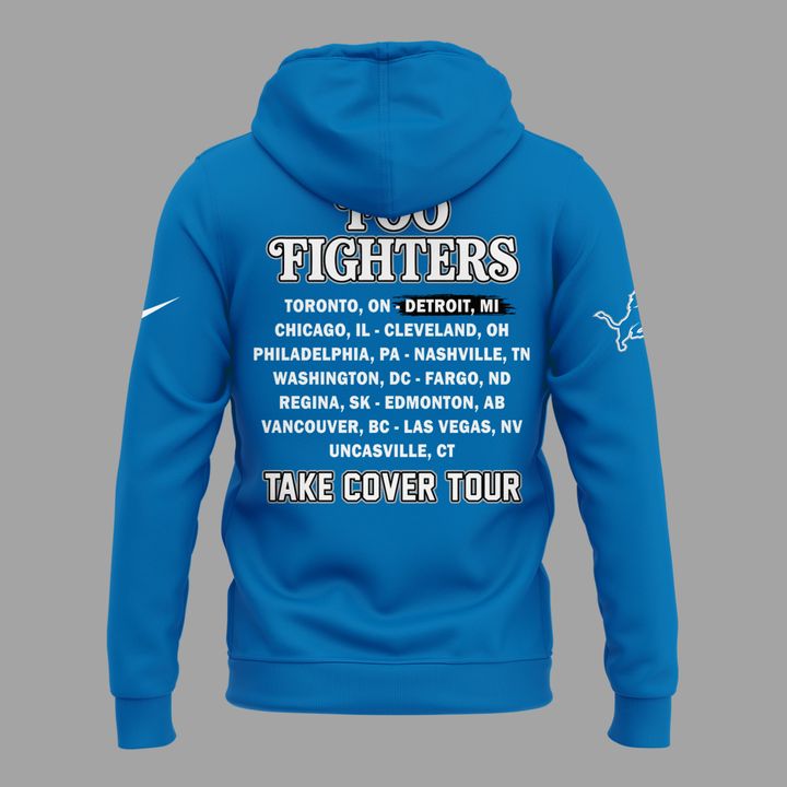 02.26. New Hoodie Foo Fighters x Detroit Lions - TAKE COVER TOUR 2026 Hoodie