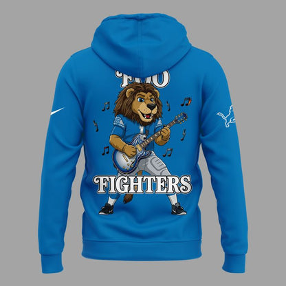 02.08. New Blue Hoodie Foo Fighters x Detroit Lions - TAKE COVER TOUR 2026 Hoodie