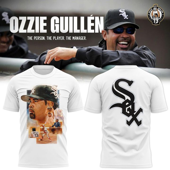 Unisex White Chicago White Sox 2026 Ozzie Guillén T-shirt