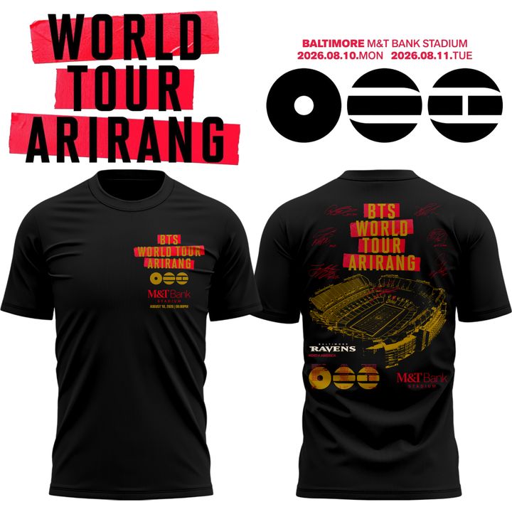 Baltimore Ravens x BTS WORLD TOUR 'ARIRANG' IN BALTIMORE Tshirt