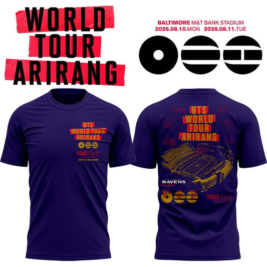 Baltimore Ravens x BTS WORLD TOUR 'ARIRANG' IN BALTIMORE Tshirt