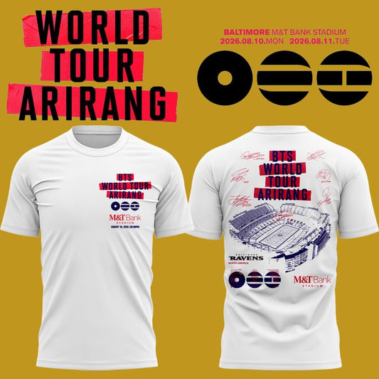 Baltimore Ravens x BTS WORLD TOUR 'ARIRANG' IN BALTIMORE Tshirt