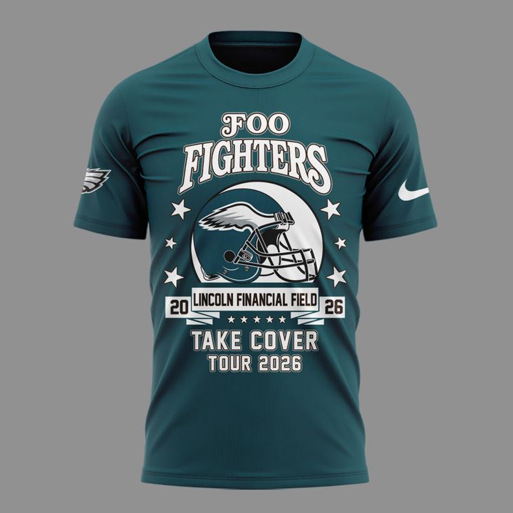 Newest Shirt Foo Fighters x Philadelphia Eagles - Take Cover Tour 2026 T-Shirt