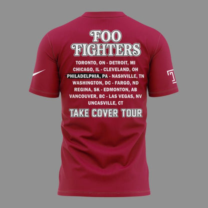 Newest Shirt Foo Fighters x Temple Football - Take Cover Tour 2026 T-Shirt