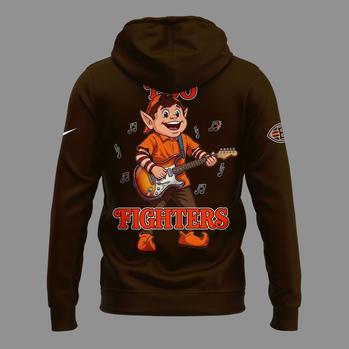 02.55. Perfect Hoodie Foo Fighters x Cleveland Browns Mascots - Take Cover Tour 2026 Hoodie