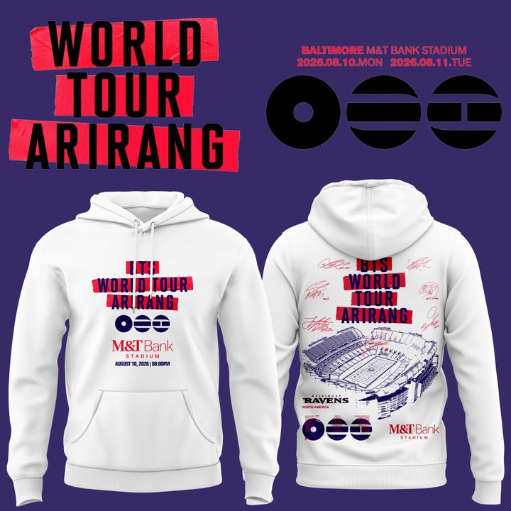Baltimore Ravens x BTS WORLD TOUR 'ARIRANG' IN BALTIMORE Hoodie