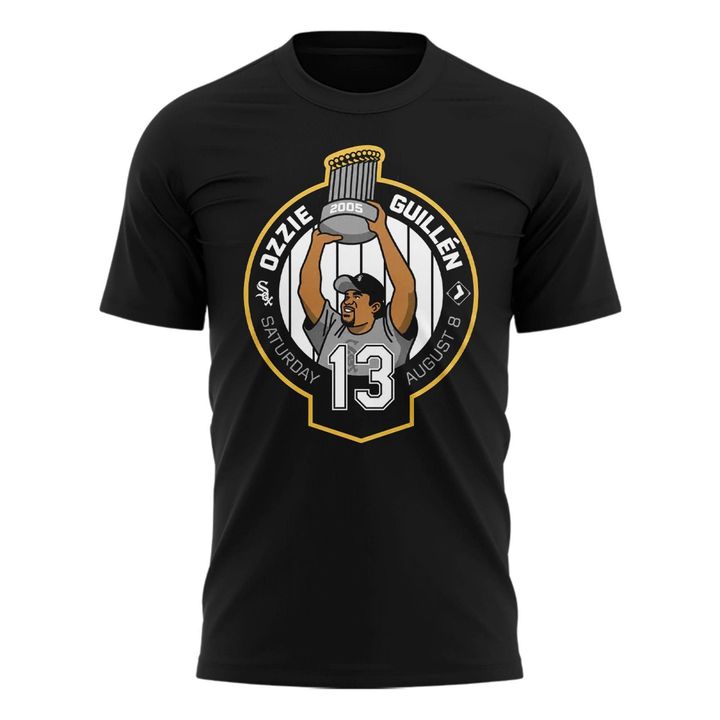 Unisex Black Chicago White Sox 2026 Ozzie Guillén T-shirt