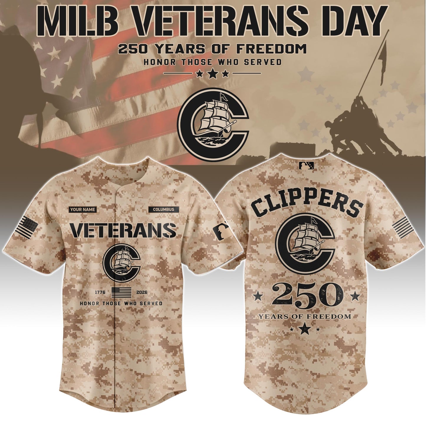 COL Special Veterans Day 2026 Limited Edition Baseball Jersey