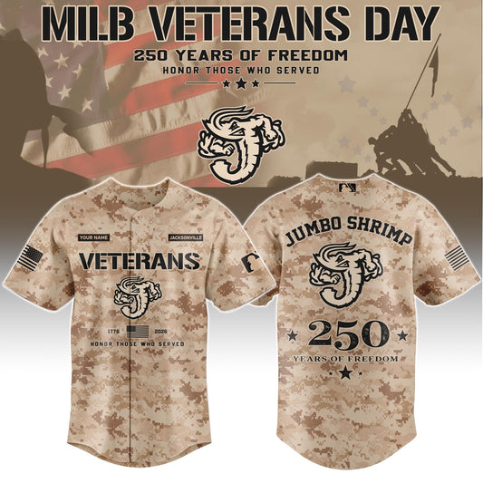 JAX Special Veterans Day 2026 Limited Edition Baseball Jersey