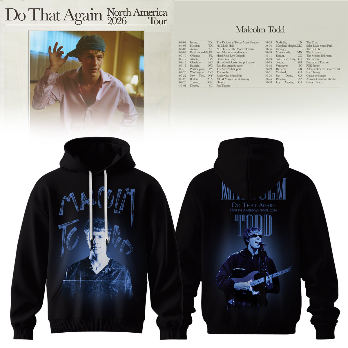 MALCOLM TODD – DO THAT AGAIN NORTH AMERICA TOUR HOODIE