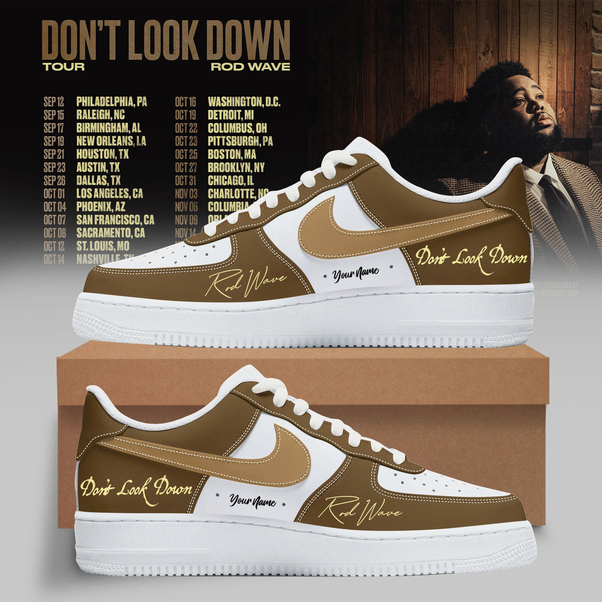 RdWv Don’t Look Down 2026 Tour Personalized Premium 3D Sneakers