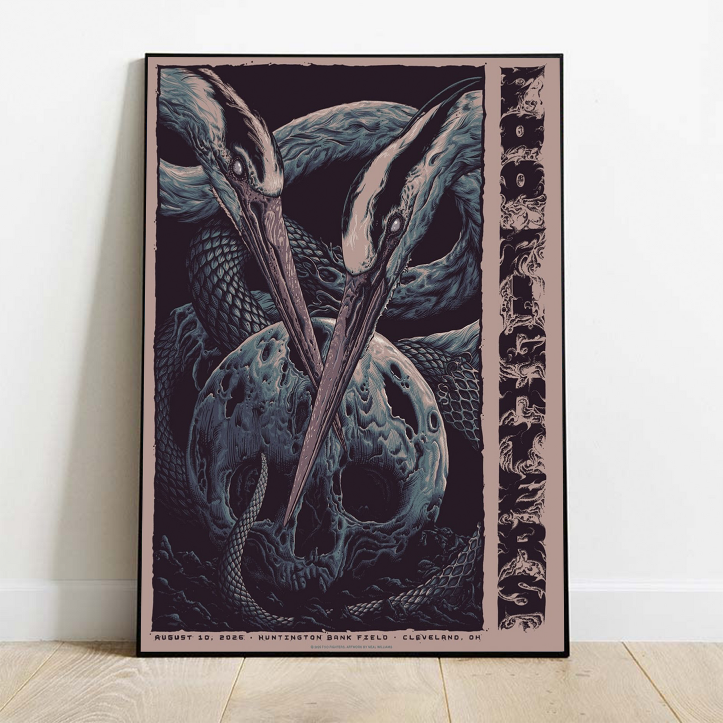 Foo Fighters Cleveland OH 2026 Event Poster At Huntington Bank Field On August 10 2026 Home Decor Poster