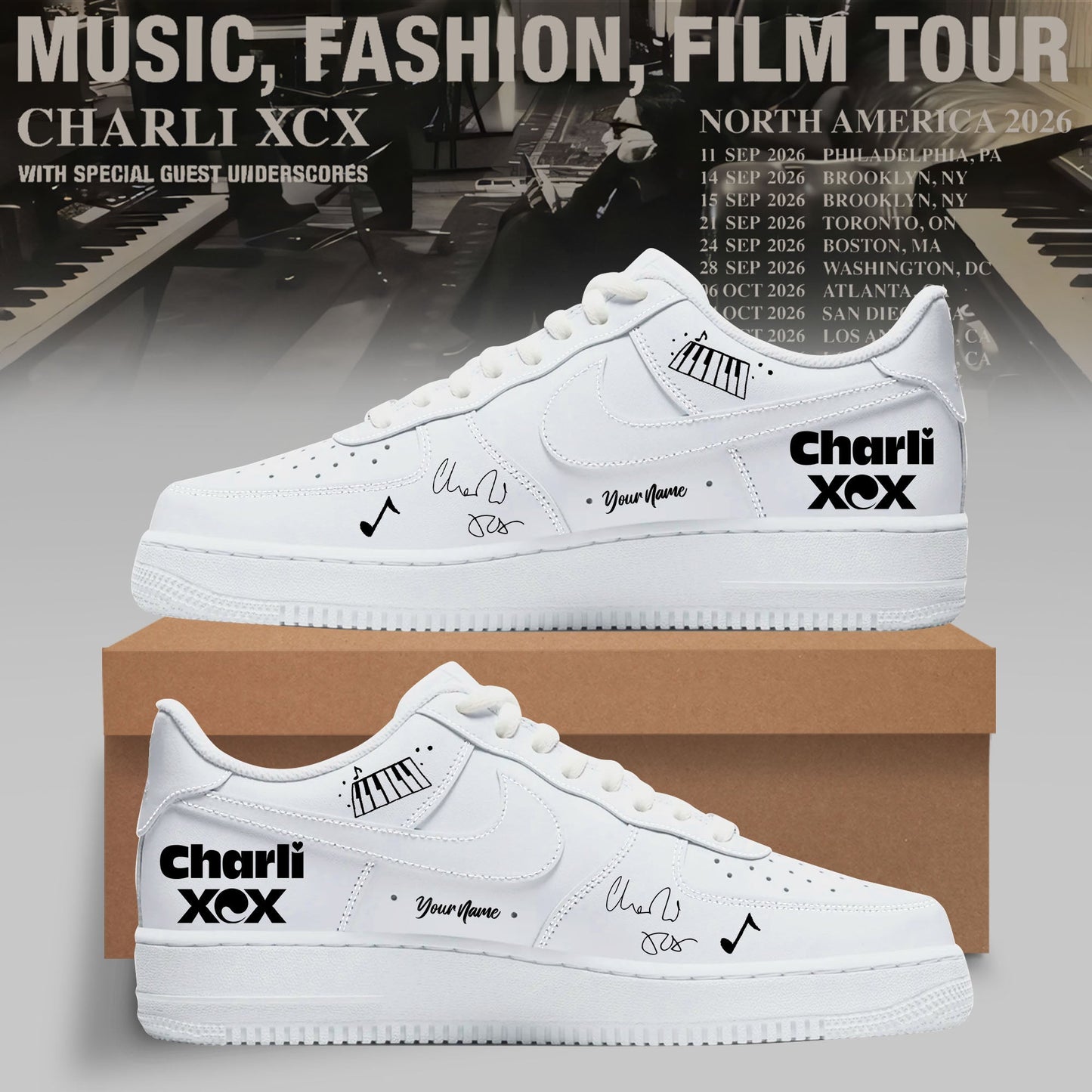 ChrlXCX Music Fashion Film Personalized Premium 3D Sneakers V2