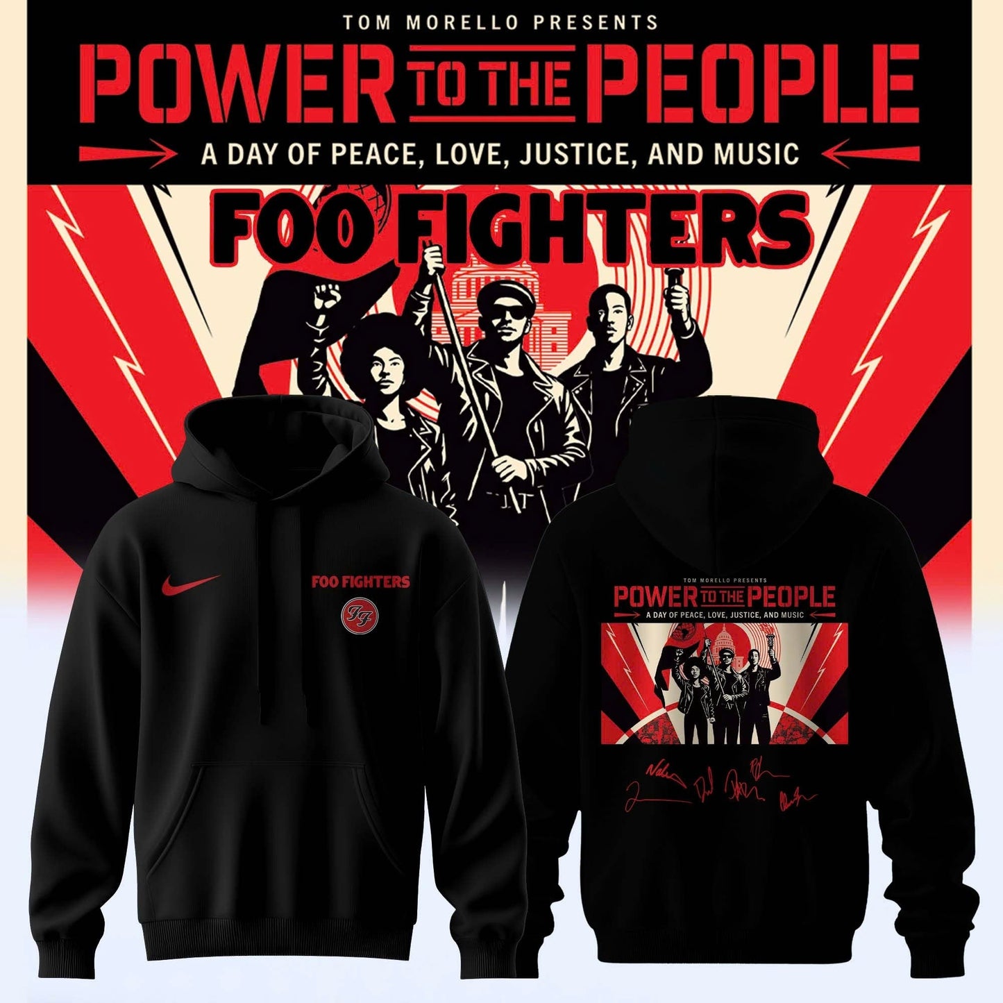Foo Fighters -“Power to the people”- Limited Edition Signature Hoodie