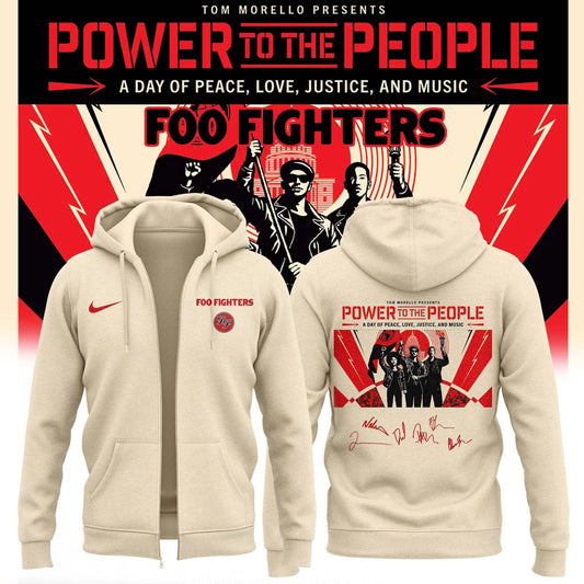 Foo Fighters -“Power to the people”- Limited Edition Signature Zip Hoodie