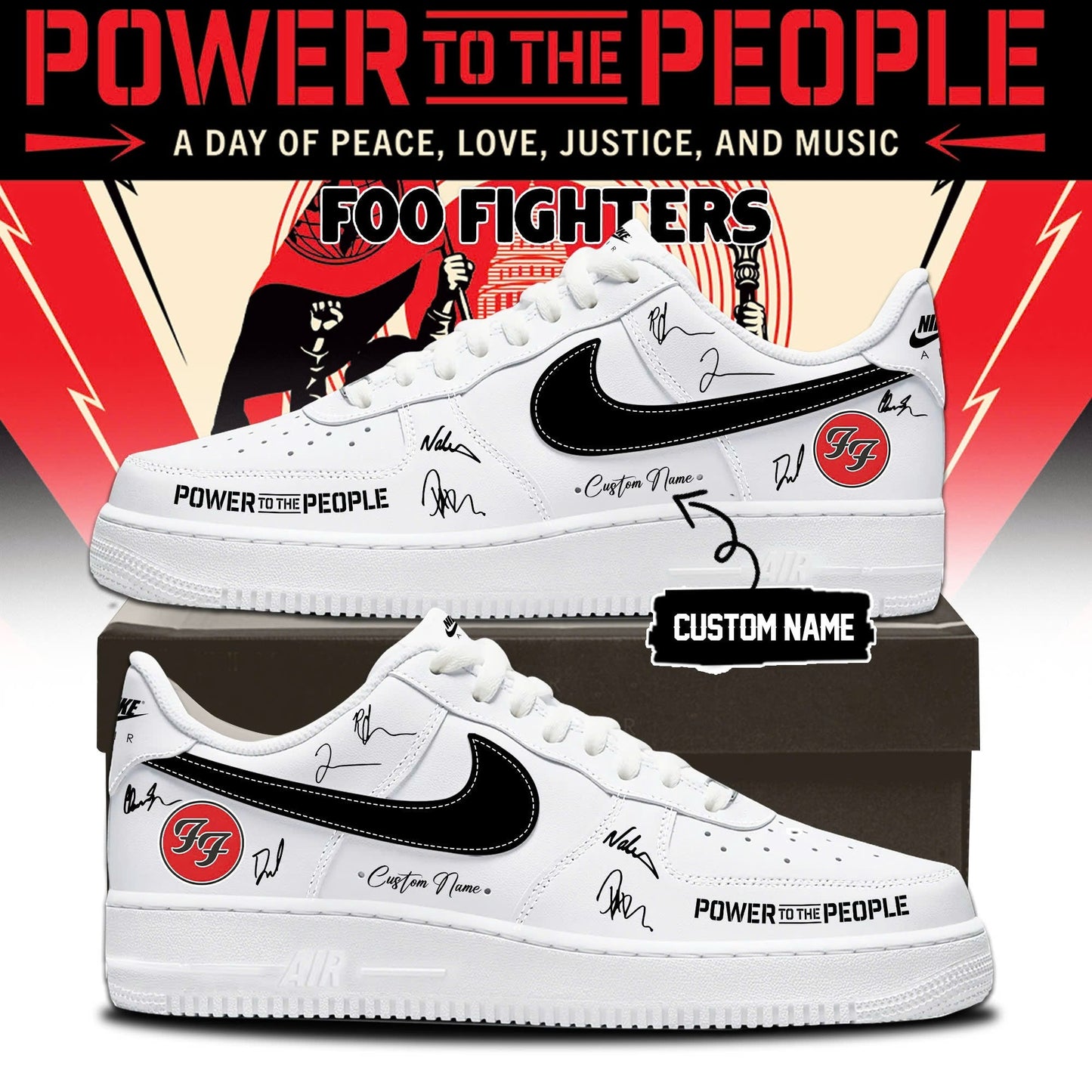Foo Fighters -“Power to the people”- Limited Edition Signature – Shoes 3