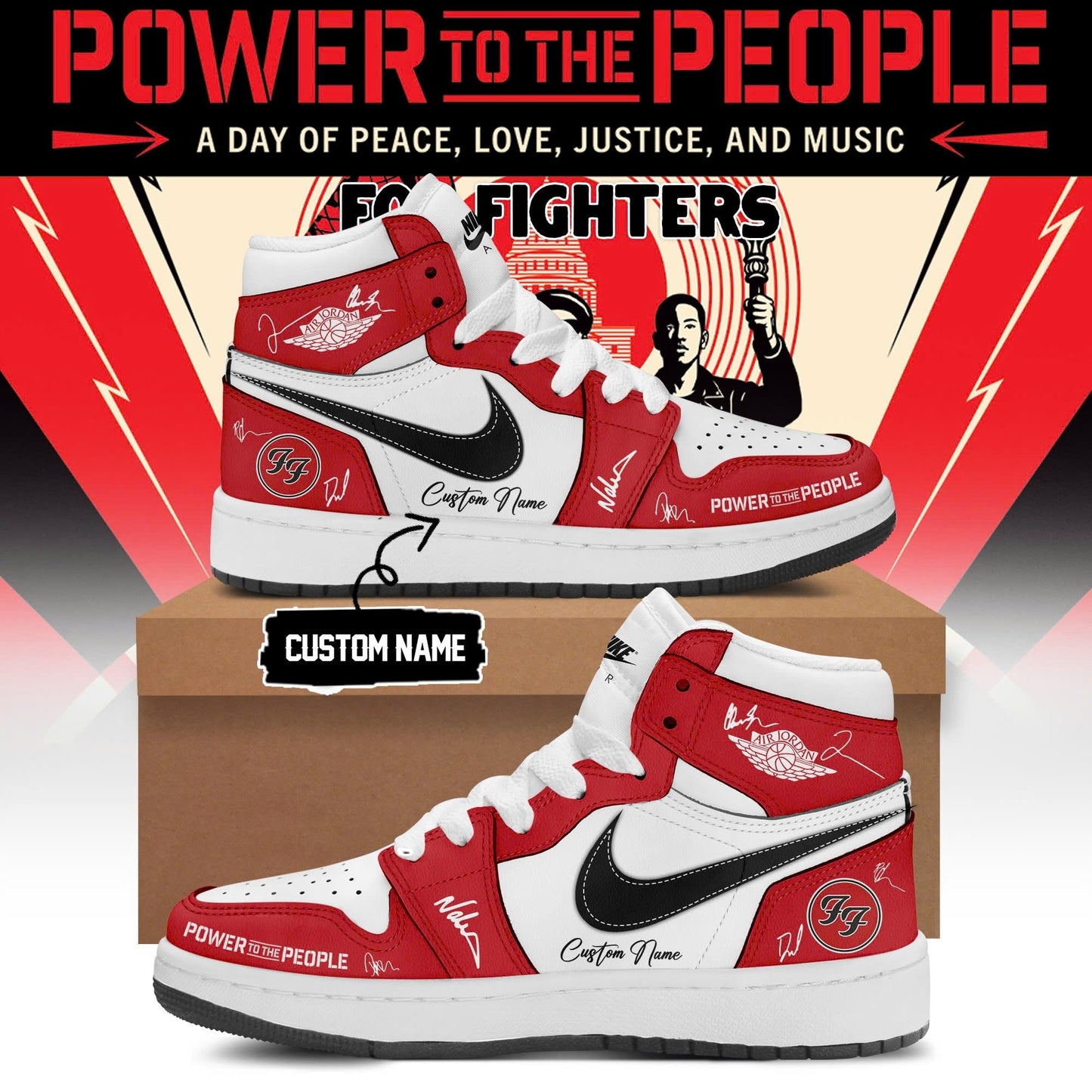 Foo Fighters -“Power to the people”- Limited Edition Signature – Shoes 4