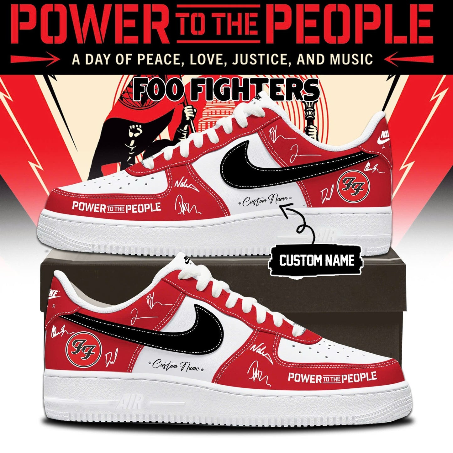 Foo Fighters -“Power to the people”- Limited Edition Signature – Shoes 4