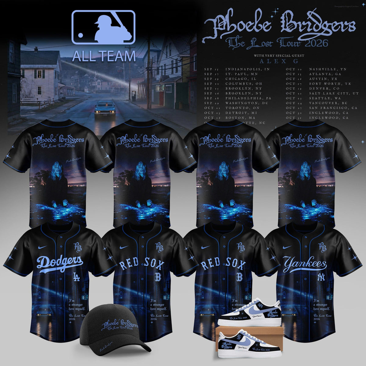 all team x Phoebe Bridgers the lost tour Jersey