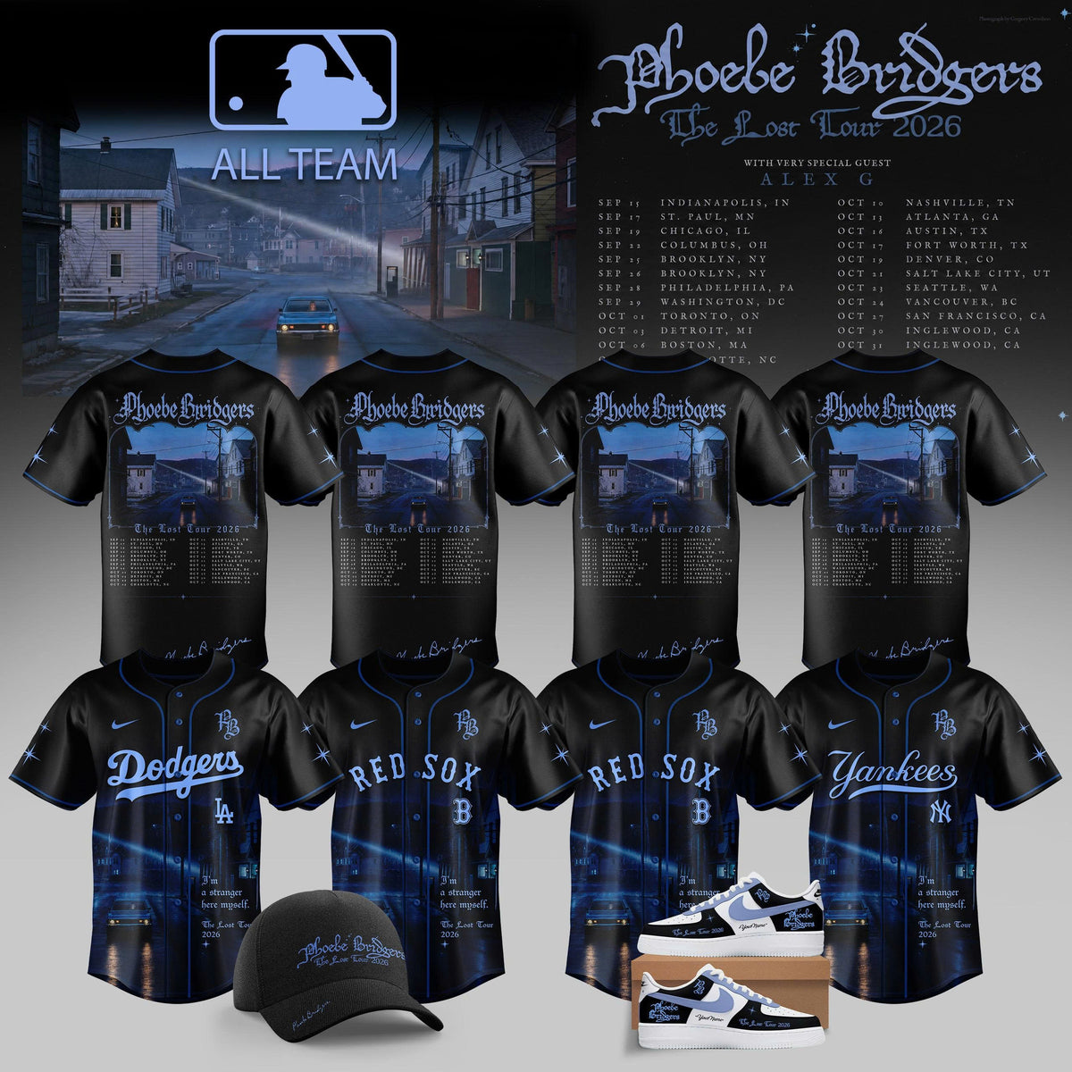 all team x Phoebe Bridgers the lost tour Jersey
