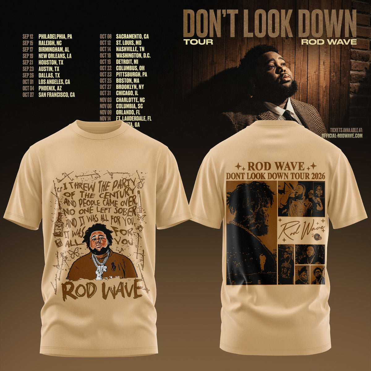 Rd Wv Don’t Look Down 2026 Tour 3D All-Over Print T-Shirt V4